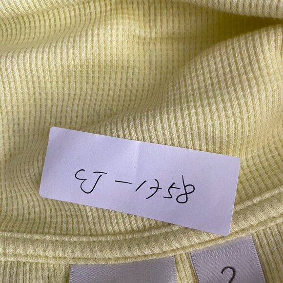 Zenergy By Chico's Sweater Jacket Size 2 Yellow Zip Cotton Blend‎ Mesh CJ-1758 - Picture 2 of 10